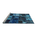 Sideview of Machine Washable Patchwork Light Blue Transitional Rug, wshabs5618lblu