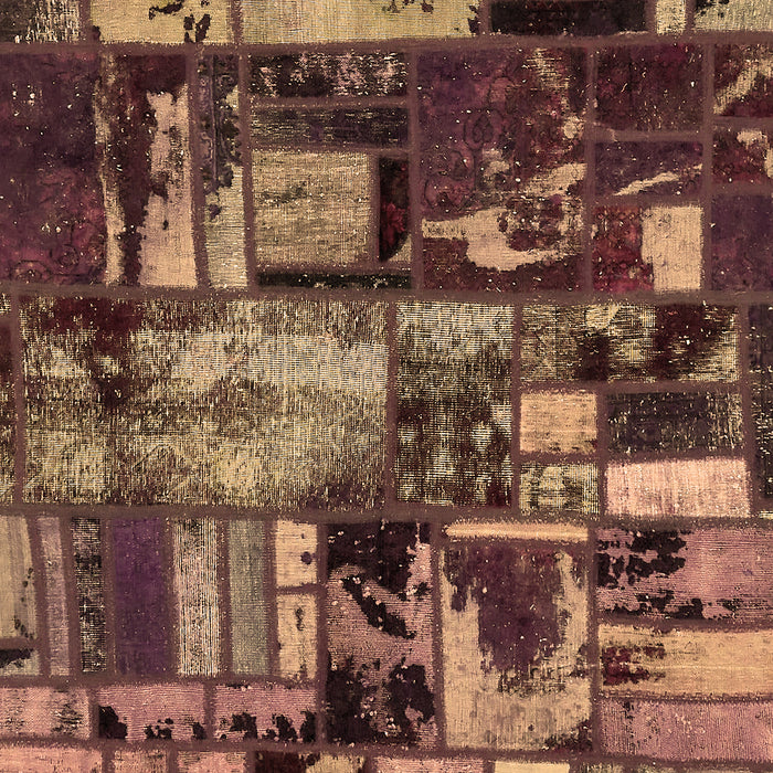 Patchwork Brown Transitional Rug, abs5619brn