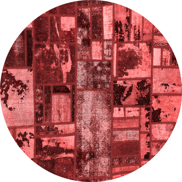 Patchwork Red Transitional Rug, abs5619red