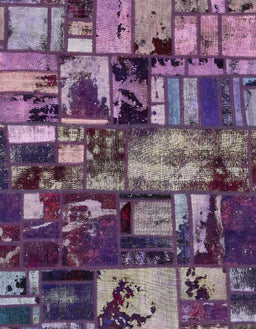 Machine Washable Abstract Purple Rug, wshabs5619