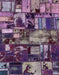 Abstract Purple Patchwork Rug, abs5619