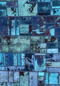 Patchwork Light Blue Transitional Rug, abs5619lblu