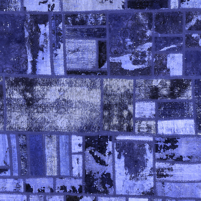 Patchwork Blue Transitional Rug, abs5619blu
