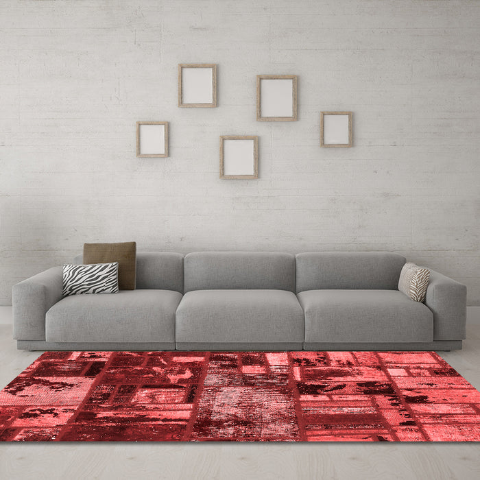 Transitional Red Washable Rugs