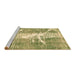 Sideview of Machine Washable Abstract Brown Modern Rug, wshabs561brn