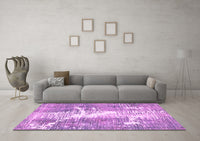 Machine Washable Abstract Pink Modern Rug, wshabs561pnk