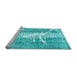 Sideview of Machine Washable Abstract Light Blue Modern Rug, wshabs561lblu