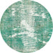 Round Abstract Mint Green Modern Rug, abs561