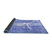 Sideview of Abstract Blue Modern Rug, abs561blu