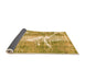 Sideview of Abstract Orange Modern Rug, abs561org