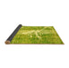 Sideview of Abstract Yellow Modern Rug, abs561yw