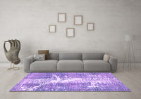 Machine Washable Abstract Purple Modern Rug, wshabs561pur