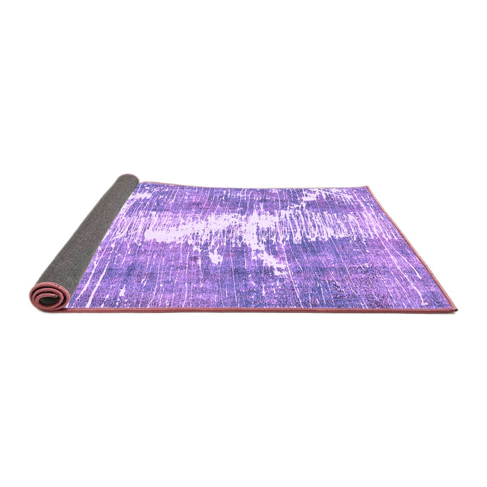 Sideview of Abstract Purple Modern Rug, abs561pur
