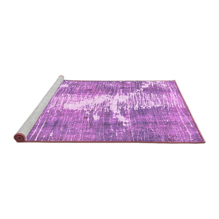 Sideview of Machine Washable Abstract Pink Modern Rug, wshabs561pnk