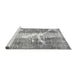 Sideview of Machine Washable Abstract Gray Modern Rug, wshabs561gry