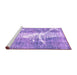 Sideview of Machine Washable Abstract Purple Modern Area Rugs, wshabs561pur