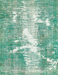 Machine Washable Abstract Magic Mint Green Rug, wshabs561