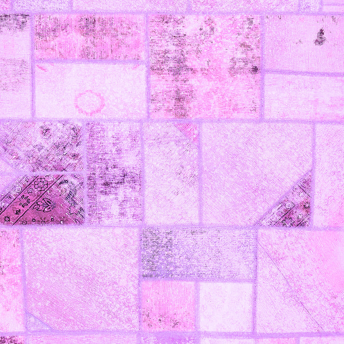 Machine Washable Patchwork Purple Transitional Area Rugs, wshabs5620pur