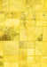 Patchwork Yellow Transitional Rug, abs5620yw