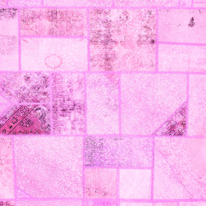 Patchwork Pink Transitional Rug, abs5620pnk