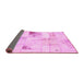 Sideview of Patchwork Pink Transitional Rug, abs5620pnk