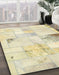 Machine Washable Abstract Gold Rug in a Family Room, wshabs5620