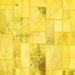 Square Patchwork Yellow Transitional Rug, abs5620yw