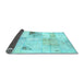 Sideview of Patchwork Light Blue Transitional Rug, abs5620lblu