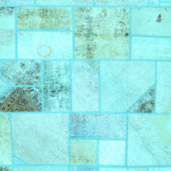 Patchwork Light Blue Transitional Rug, abs5620lblu