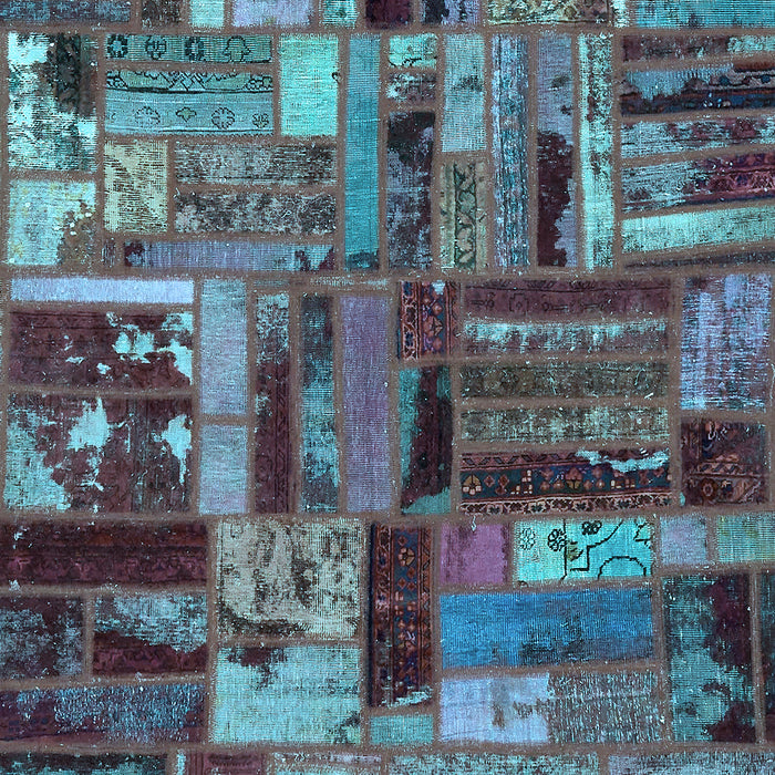 Patchwork Light Blue Transitional Rug, abs5621lblu