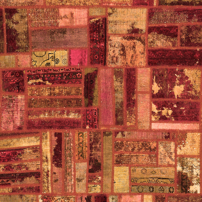 Patchwork Orange Transitional Rug, abs5621org