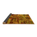 Sideview of Patchwork Yellow Transitional Rug, abs5621yw