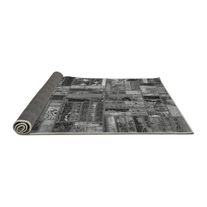 Sideview of Patchwork Gray Transitional Rug, abs5621gry