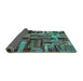 Sideview of Patchwork Turquoise Transitional Rug, abs5621turq