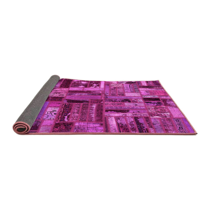 Sideview of Patchwork Pink Transitional Rug, abs5621pnk