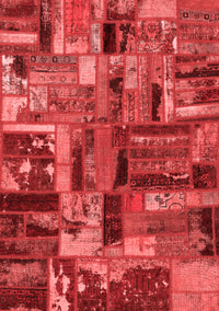 Patchwork Red Transitional Rug, abs5621red