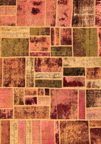 Patchwork Orange Transitional Rug, abs5622org