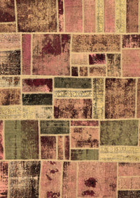 Patchwork Brown Transitional Rug, abs5622brn