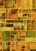 Patchwork Yellow Transitional Rug, abs5622yw