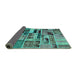 Sideview of Patchwork Turquoise Transitional Rug, abs5622turq