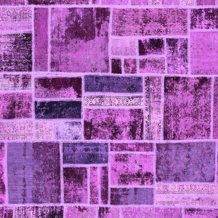 Patchwork Purple Transitional Rug, abs5622pur