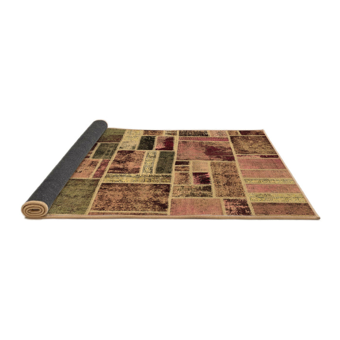Sideview of Patchwork Brown Transitional Rug, abs5622brn