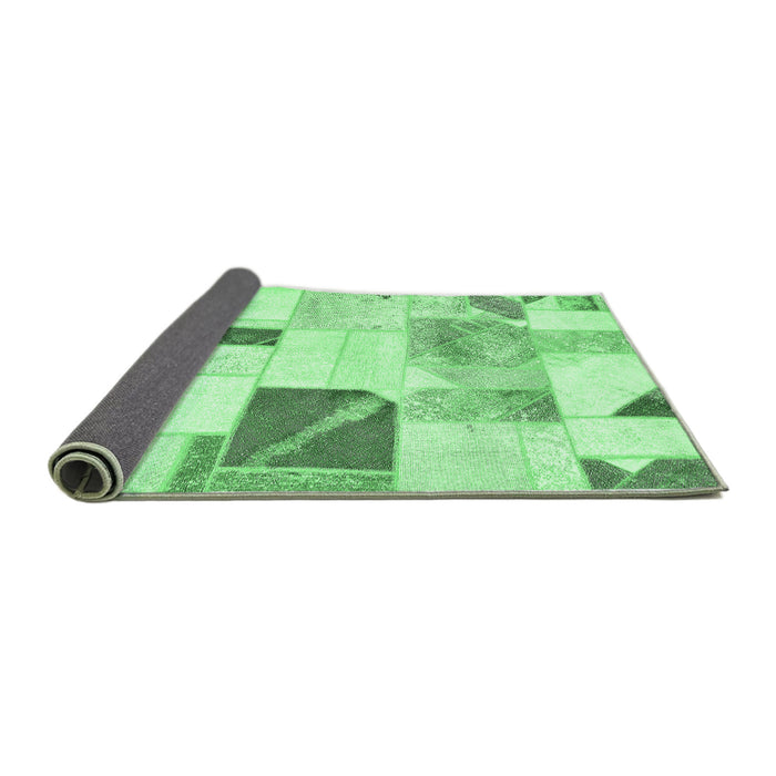 Sideview of Patchwork Emerald Green Transitional Rug, abs5623emgrn