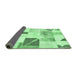 Sideview of Patchwork Emerald Green Transitional Rug, abs5623emgrn