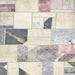 Square Abstract Champagne Beige Patchwork Rug, abs5623