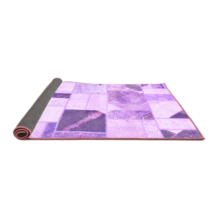 Sideview of Patchwork Purple Transitional Rug, abs5623pur