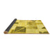 Sideview of Patchwork Yellow Transitional Rug, abs5623yw