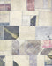 Abstract Champagne Beige Patchwork Rug, abs5623