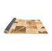 Sideview of Patchwork Orange Transitional Rug, abs5623org