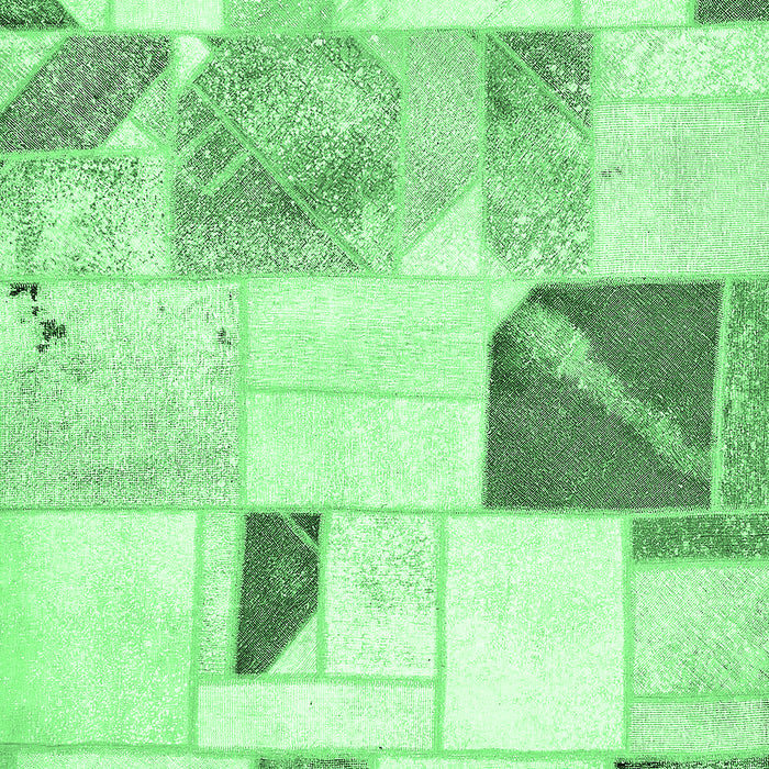Patchwork Emerald Green Transitional Rug, abs5623emgrn